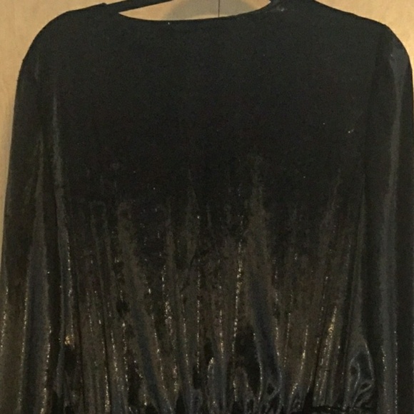 FRAME wrap  effect metallic velvet mini dress - Picture 10 of 10